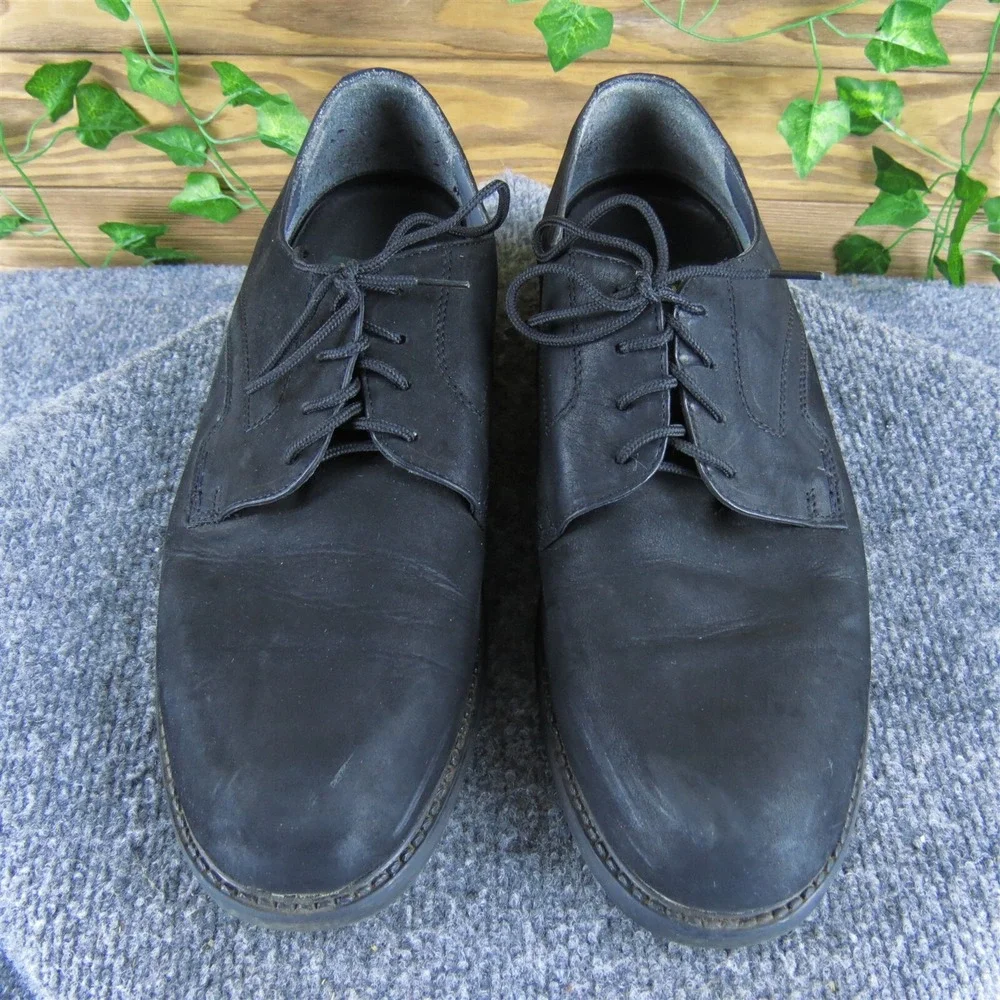 Nunn Bush Men's Derby Oxfords Black Leather Size 10 Medium Gently‎ Used 2025